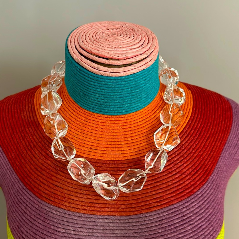 Clear lucite necklace